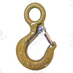 CROSBY Sling Hook: 44,000 lb Working Load Limit, 100 Hook Grade, Alloy Steel, 12 1/2 in Usable Lg (MPN 1022468). Key specifications — Color: Gold; Brand: CROSBY; Visual Indicator Markings: Deformation & Max Angle.