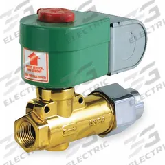 REDHAT Solenoid Valve: 2-Way, Normally Closed, 3/8 in Pipe Size, 110V AC/120V AC, With Junction Box (MPN JB8266D023L). Key specifications — Brand: REDHAT; Pipe Size: 3/8 in; Voltage: 120V AC; Coil Enclosure: With Junction Box.