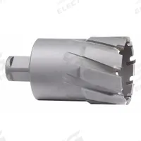 MILWAUKEE Annular Cutter: 1 7/8 in Cutter Dia, 2 in Max Cutting Dp, Bright, Carbide, Weldon Flat (MPN 49-59-4188). Key specifications — attr253884: No; attr253885: Bright; attr253886: Carbide; attr253887: Weldon Flat; attr253888: Fractional Inch; attr277149: MILWAUKEE.