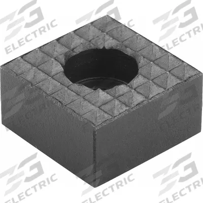 KIPP Front-Mount Gripper Pad: Counterbored Hole, Carbide, Fine, 20 mm Face Wd - Front-Mount Square Gripper Pads