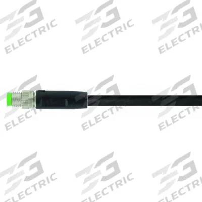 MURRELEKTRONIK Cordset: M8 Male Straight X Bare Wire, 3 Pins, Black, PUR, 1.5 m Cable Lg - Single-Ended Cordsets with PUR Jacket for Twisting Applications