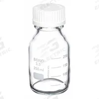 WHEATON Media Bottle: 250 mL, Screw-On, 45 mm, 144 mm, Colorless, Closure Included, Wide Mouth Size (MPN W219937). Key specifications — Closure Type: Screw-On; Mouth Size: Wide; Screw Closure Size: 45 mm; Brand: WHEATON; Body Color: Colorless.