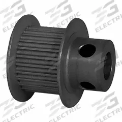 DAYTON Timing Pulley: Modified Curvilinear, Fixed, For GT Timing Belt Section, For 9 mm Belt Wd (MPN 25-2P09-6FA3). Key specifications — Brand: DAYTON; Finish: Clear Anodized; For Belt Series: Powerhouse®.