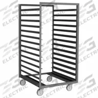DURHAM MFG Pan and Tray Truck: 14 Slots, 4 in Betw Shelves, 1,200 lb Capac, 36 in Wd, 67 1/8 in Ht (MPN PAT-36-4-14-95). Key specifications — Brand: DURHAM MFG; Color: Gray; Material: Angle Iron; Nesting: No; Pan Size: 29-15/16 x 35-15/16 in; Product Type: Pan and Tray Truck; NSF Certified: No; Full Size/Half Size: Full Size.