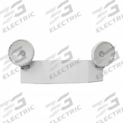 Emergency Light: LED, UL 924, 3 W Lamp Watt, 120/277V AC, 12 W Emergency Watt, Surface, White, Steel (MPN LASER-LM-P2). Key specifications — Environmental Rating: UL 924; Remote Capable: Yes; Adjustable Lamp Heads: Yes; Brand: BIG BEAM; Standards: UL Listed; Series: Laser; Features: Lock Out (Automatic Battery Connect); Housing Color: White.