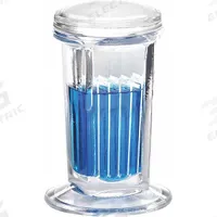 Coplin Jar: 10 Sample Capacity, 28 mm Ht, 26 mm Wd, 92 mm Dp, Glass (MPN 900470). Key specifications — Material: Glass; Product Type: Coplin Jar with Cap; Brand: WHEATON.