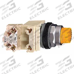 SCHNEIDER Illuminated Push Button: Illuminated, Extended Profile, Metallic, 30 mm, SPDT (MPN 9001K2L1AH13). Key specifications — Brand: SCHNEIDER; Action: Momentary; Series: 9001K; Push Button Material Type: Metallic.