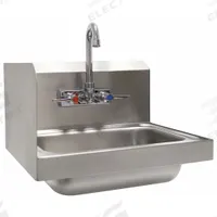 ADVANCE TABCO Hand Sink: 1 Stations, 5 in Bowl Dp, 14 in Bowl Lg, 10 in Bowl Wd, Faucet Included (MPN 7-PS-66L). Key specifications — Includes Side Splash: Side Splash Included; Brand: ADVANCE TABCO.