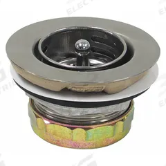 PERFECT PUTTY Strainer: Stainless Steel, Chrome, 1 3/4 in Overall Ht, 2 3/4 in Overall Dia, Threaded (MPN 59-3050). Key specifications — Product Type: Sink Drain; Brand: PERFECT PUTTY; Finish: Chrome; Material: Stainless Steel; Includes: Pedestal Post.