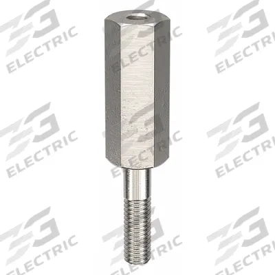 APPROVED VENDOR Standoff: Male x Female, 2 in Lg, Hex, Aluminum, Plain, 3/8 in Hex Wd, Aluminum - Aluminum Male x Female Standoffs