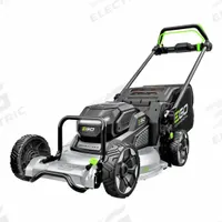 EGO Battery-Powered Lawn Mower: Self-Propelled, 22 in Cutting Wd, Bag/Mulch/Side Discharge Location (MPN LMX5300SP). Key specifications — Run Time: 120 min; Battery Platform: 56V ARC Lithium™; Deck Material: Aluminum; Brand: EGO; Speed Settings: Variable; Filter - Kit Contents: Tool Only; Power Source: Battery-Powered.