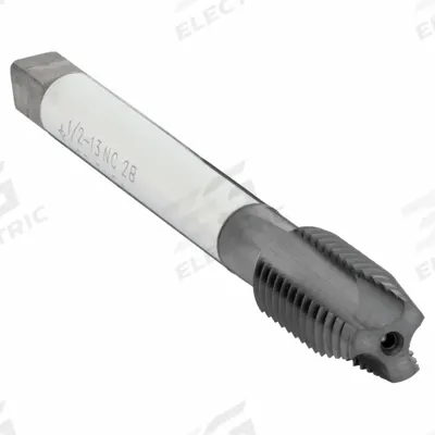 CLEVELAND Spiral Point Tap: 1/2"-13 UNC, 2B, 3 Flute, Plug Chamfer, TiAlN Coated Cobalt (MPN C86122) - General Purpose Spiral-Point Taps
