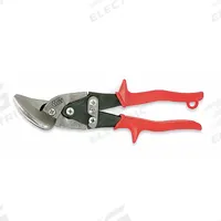 CRESCENT WISS Offset Snip: Left/Straight, 9 1/4 in Overall Lg, 1 1/4 in Cutting Lg, Steel, Plastic (MPN M6R). Key specifications — attr308531: Plastic; attr308530: Steel; attr308532: Steel; attr308533: Yes; attr308535: Metal; attr308541: 18 ga (Low Carbon and Rolled Steel); attr308546: Left; attr324897: CRESCENT WISS.