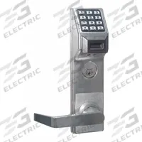 LOCDOWN Electronic Keyless Lock: Proximity, ADA Compliant, Chrome (MPN PDL3500CRL US26D). Key specifications — Product Type: Electronic Keyless Lock; Manufacturer Part Number: PDL3500CRL US26D; Access Method: Proximity; Key Override Options: Schlage C Keyway; Lever Style: Clutch.