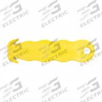 KLEVER Safety Cutter: 4 5/8 in Overall Lg, Contoured Handle, Textured, Steel, Yellow, 100 PK (MPN KCJ-1Y-100). Key specifications — attr307620: Yellow; attr307617: Contoured; attr307618: Textured; attr307619: Steel; attr307634: Straight; attr324885: KLEVER.