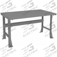 TENNSCO Workbench: Fixed Ht, Steel, 60 in x 36 in, 2,500 lb Overall Load Capacity, Gray (MPN WB-1-3660S). Key specifications — Brand: TENNSCO.
