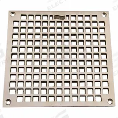 JAY R. SMITH MFG. CO Grate: A, Square, 7 1/2 in Overall Wd, 3/8 in Overall Ht, Nickel Bronze, Bronze (MPN B08NBG). Key specifications — Finish: Nickel Bronze; Brand: JAY R. SMITH MFG. CO; Color Family: Bronze.