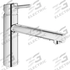 GROHE Straight Kitchen Faucet: Concetto, Brass, Single-Post, Deck, 1 Mounting Holes, Chrome, Metal (MPN 31453001). Key specifications — Series: Concetto; Brand: GROHE.