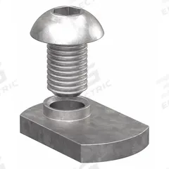 Bolt Assembly: M8 Size, 12 mm Thread Lg, Button Head Socket Cap, For 8.2 mm Slot Wd, Steel, 15 PK (MPN 75-3525-15). Key specifications — Fastener Type: T-Nut; Fastener Head Type: Button Head Socket Cap; Material: Steel; Finish: Zinc-Plated; T-Slot Fastener Type: Bolt Assembly; Threaded Hole Location: Single Offset; Compatible Series: 80/20 40 Series; System of Measurement: Metric.
