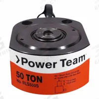 POWER TEAM Standard Hydraulic Rams: Single Acting, 50 ton Nominal Capacity, 1 in Nominal Stroke Lg (MPN RLS500S). Key specifications — attr98927: POWER TEAM.