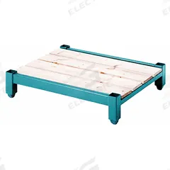 STEEL KING Stack Rack Base: 48 in x 48 in x 10 1/2 in, Wood Decking, 4,000 lb Load Capacity, Steel (MPN HD4848SFWDHSVG). Key specifications — Material: Steel; Brand: STEEL KING; Decking Style: Wood; Color: Green; Finish: Baked Enamel.
