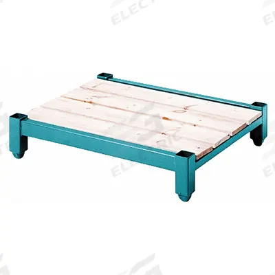 STEEL KING Stack Rack Base: 48 in x 48 in x 10 1/2 in, Wood Decking, 4,000 lb Load Capacity - Wood-Deck Stack Rack Bases