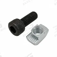 Bolt Assembly: M8 Size, 20 mm Thread Lg, Socket Head Cap, For 10.2 mm Slot Wd, 45 Series, 15 PK (MPN 75-3630-15). Key specifications — Fastener Type: T-Nut; Fastener Head Type: Socket Head Cap; Material: Steel; Finish: Zinc-Plated; T-Slot Fastener Type: Bolt Assembly; Threaded Hole Location: Single Center; Compatible Series: 80/20 45 Series; System of Measurement: Metric.