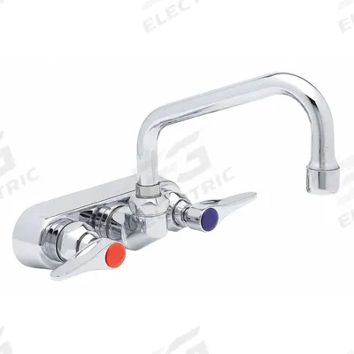 T&S BRASS Low Arc Laundry Sink Faucet: Centerset, Wall, Brass, 2.2 gpm Flow Rate - Centerset Bar Sink Faucets