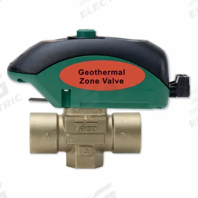 TACO Motorized Zone Valve: 10.3 Cv Flow Rate, 2-Way, 3/4 in Female Sweat, Non-Spring Return - 2-Way Sweat Connection Zone Valves