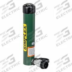 SIMPLEX Cylinder: Single Acting, 10 ton Nominal Capacity, 8 in Nominal Stroke Lg, Steel (MPN R108). Key specifications — attr98927: SIMPLEX.