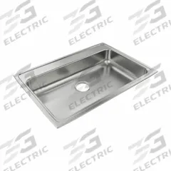 JUST MANUFACTURING Bowl Drop-In Sink: 31 in Overall Lg, 21 1/4 in Overall Wd, 4 1/2 in Bowl Dp (MPN SLADA2131A452-J). Key specifications — Brand: JUST MANUFACTURING; Color Family: Silver/Gray.