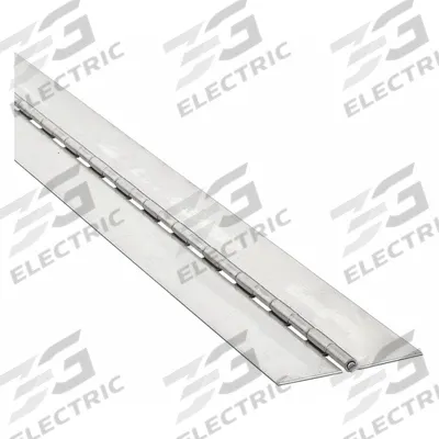 Grainger Piano Hinge: Stainless Steel, 72 in Leaf Ht, 9/16 in Leaf Wd - Full Surface-Mount Piano Hinges