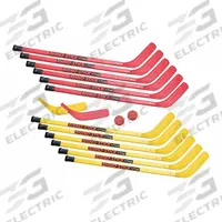 CHAMPION SPORTS Hockey Kit: 2 Repl Heads, 12 Sticks, 2 Pucks, 0 Balls, Red, 36 in Stick Lg, Plastic (MPN HS36SET). Key specifications — attr998655: Hockey Kit; attr998660: CHAMPION SPORTS; attr999620: Plastic.