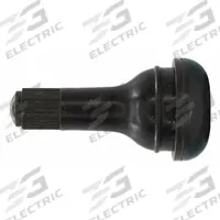 TRU-FLATE Snap-In Valve: Tire Valve, Snap-In, 180° Valve Stem Angle, Straight, Std Bore Valve Size (MPN 30-415-10). Key specifications — Valve Type: Snap-In; Thread Size: 0.305-32; Valve Shape: Straight; Color: Black; Product Type: Tire Valve; Standards: TR415; Compatible Vehicle Type: Automobiles; Material: Rubber.
