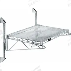 APPROVED VENDOR Wire Wall Shelf: 60 in x 14 in, 1 Shelves, 800 lb Load Capacity per Shelf, Post (MPN GACB14-14-1460S). Key specifications — Mounting Mechanism: Post; Material: Stainless Steel; Finish: Satin; Color: Silver; Brand: APPROVED VENDOR.