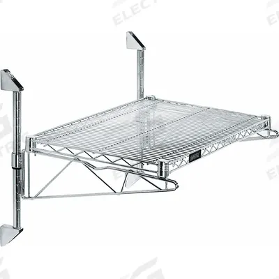 APPROVED VENDOR Wire Wall Shelf: 60 in x 14 in, 1 Shelves, 800 lb Load Capacity per Shelf - Adjustable-Height Stainless Steel Wire Wall-Mount Shelving