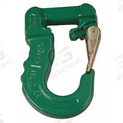 LIFT-ALL Sling Hook: 5,300 lb Working Load Limit, Alloy Steel, 1 3/8 in Material Thick, Green (MPN DCH2). Key specifications — Color: Green; Brand: LIFT-ALL; Visual Indicator Markings: None.