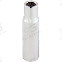 WESTWARD Socket: Metric, 1/2 in Drive Size, 13 mm Socket Size, 12-Point, Deep, Chrome, Socket (MPN 53YV43). Key specifications — attr1204417: WESTWARD; attr1204392: Chrome.