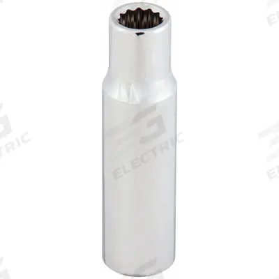 WESTWARD Socket: Metric, 1/2 in Drive Size, 13 mm Socket Size, 12-Point, Deep, Chrome - 1/2" Drive Hand Sockets