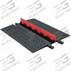ADA Cable Protector: 1 Channels, 3/4 in Max Cable Dia, 28 1/2 in Wd, 1 1/4 in Ht, 39 3/4 in Lg (MPN GD1X75-O/B). Key specifications — Connection Style: Dog Bone; Material: Polyurethane; Color: Black/Orange.