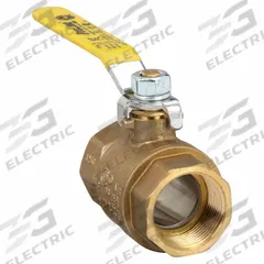 APPROVED VENDOR Manual Two-Way Ball Valve: 1 1/4 in, Brass, Straight, FIP x FIP, Full Port Ball Port (MPN 107-826NL). Key specifications — Brand: APPROVED VENDOR; Handle: Lever.