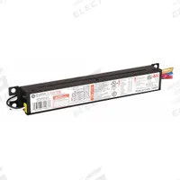 GE LAMPS Fluorescent Ballast: 120 to 277V AC, 3/4 Lamps Supported, 9 1/2 in Overall Lg, Electronic (MPN GE432MAX-G-N). Key specifications — attr1125022: (3 or 4) F25T8; attr239899: GE LAMPS; attr1125144: 4.