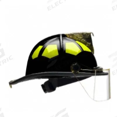 BULLARD Fire Helmet: Black, Fiberglass