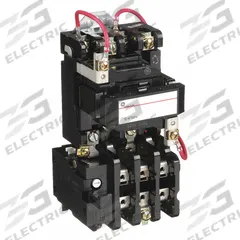 GE Magnetic Motor Starter: Non-Reversing, 3 Poles, NEMA Size 0, 18 A, 240V AC Coil (MPN CR306B003). Key specifications — Brand: GE; Coil Voltage: 240V AC; Phase: Three; Signaling Features: Pilot Light; Thermal Units Required: 3 Melting Alloy Units (Not Included).