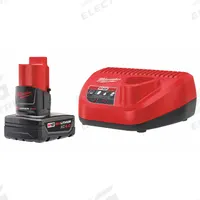 MILWAUKEE Battery and Charger Kit: M12™, 4 Ah, Battery Included, Charger Included, 12V DC (MPN 48-59-2440). Key specifications — attr1278107: Not Oil-Resistant.