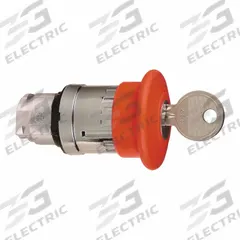 SCHNEIDER Emergency Stop Push Button: Red, 22 mm Mounting Size, Metallic, Maintained (MPN ZB4BS944). Key specifications — Brand: SCHNEIDER; Action: Maintained; Series: XB4; Push Button Material Type: Metallic.