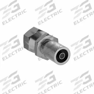 PARKER Hydraulic Crimp Fitting: Steel x Steel, Straight, -4 For Hose Dash Size - Parker Crimp Hydraulic Hose Fittings with Metric Connection