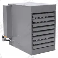 DAYTON Gas Wall and Ceiling Unit Heater: 150,000 BtuH Heating Capacity Input, Propeller, Natural Gas (MPN 55FG68). Key specifications — Fuel Type: Natural Gas; Combustion Type: Field Convertible; Brand: DAYTON; Fan Type: Propeller; Gas Connection Size, Gas Connection Type: 1/2 in NPT, Male; Overall Dimensions - H x W x D: 33-3/4 in x 25-1/4 in x 43-1/2 in.