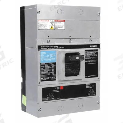 Siemens Molded Case Circuit Breaker: 300 A Amps, 65kA at 240V AC, Fixed, Lug, Non-Applicable - JD-Frame Siemens Molded Case Circuit Breakers