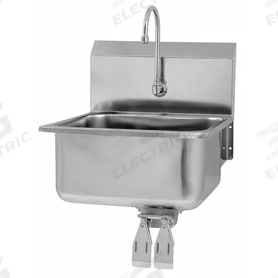 SANI-LAV Hand Sink: 1 Stations, 10 in Bowl Dp, 19 in Bowl Lg, 16 in Bowl Wd, Faucet Included - One-Station Wall-Mounted Hand Sinks with Faucets